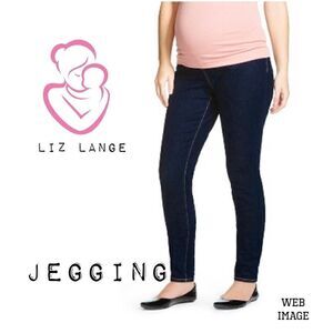 Liz Lange maternity jegging dark wash maternity jeans sz s